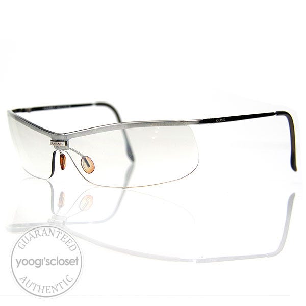 Chanel Light Grey Gradient Lenses Rimless Sunglasses 4043
