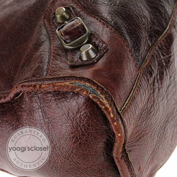 Balenciaga Marron Lambskin Leather Motorcycle City Bag Balenciaga Marron Lambskin Leather Motorcycle City Bag