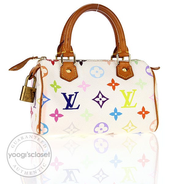 Louis Vuitton White Multicolore Monogram Mini Sac HL Bag