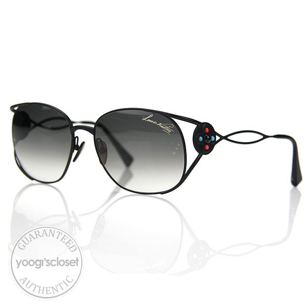 Louis Vuitton Grey Gradient Lenses Black Metal Frame Thelma Sunglasses