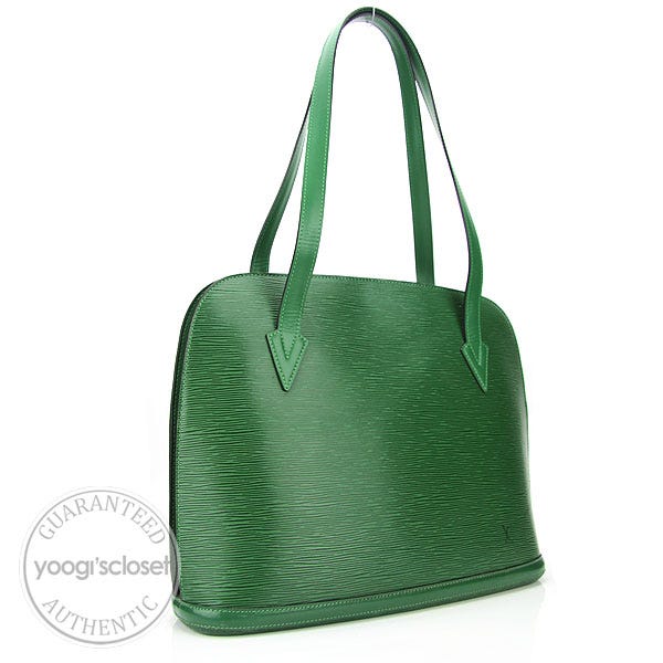 Louis Vuitton Borneo Green Epi Leather Lussac Bag