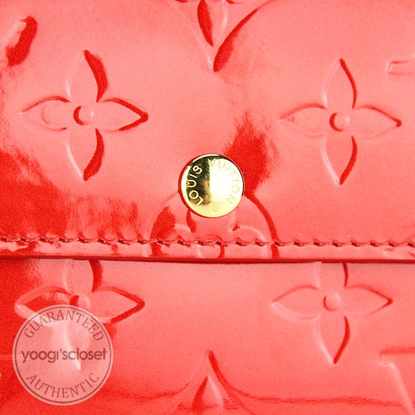 Louis Vuitton Rouge Red Monogram Vernis Sarah Wallet - Yoogi's Closet
