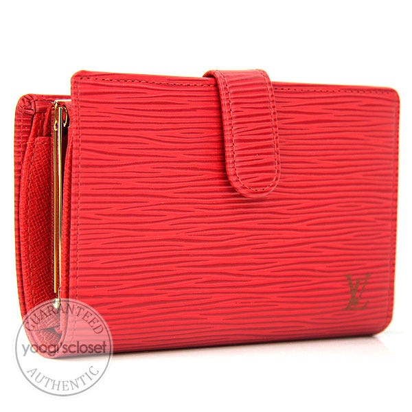 Louis Vuitton Red Epi Leather French Purse