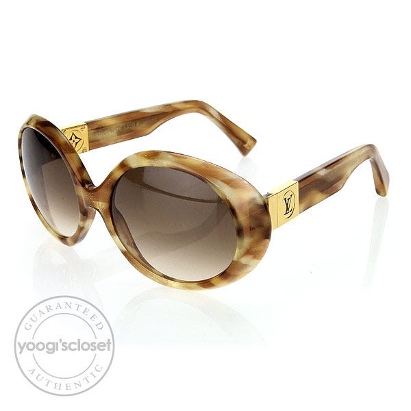 Louis Vuitton Gold Speckling Oversize Sunglasses