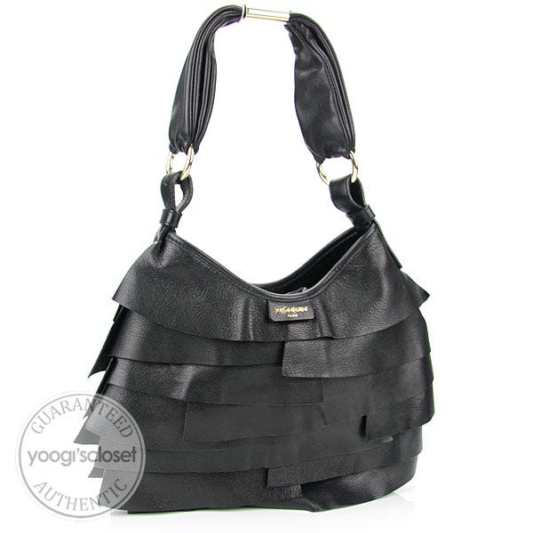 Yves Saint Laurent Black Leather Small St. Tropez Bag