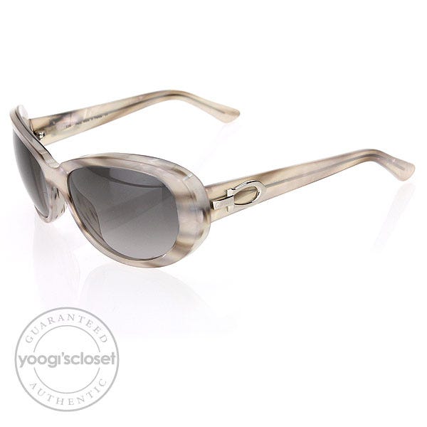 Cartier Composite Pearly White & Smooth Platinum w/ C Decor Sunglasses