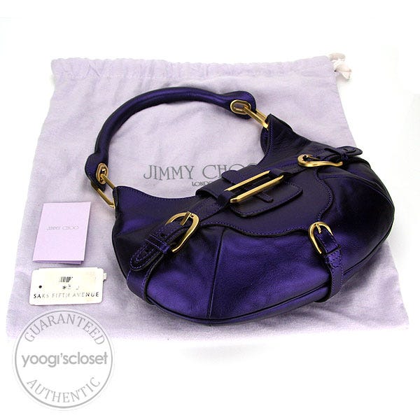 Jimmy Choo Purple Leather Olivia Tulita Bag | Yoogi's Closet