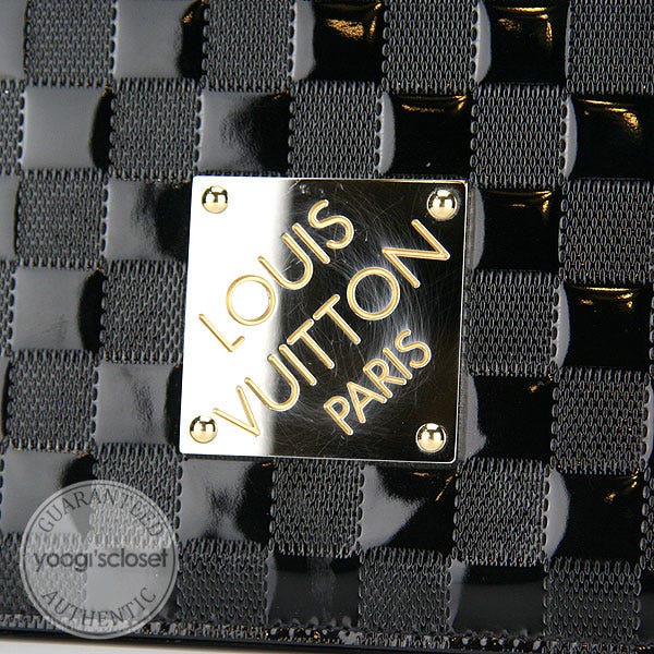 Louis Vuitton Limited Edition Black Damier Vernis Cabaret Tall Shoulder Bag  - Yoogi's Closet