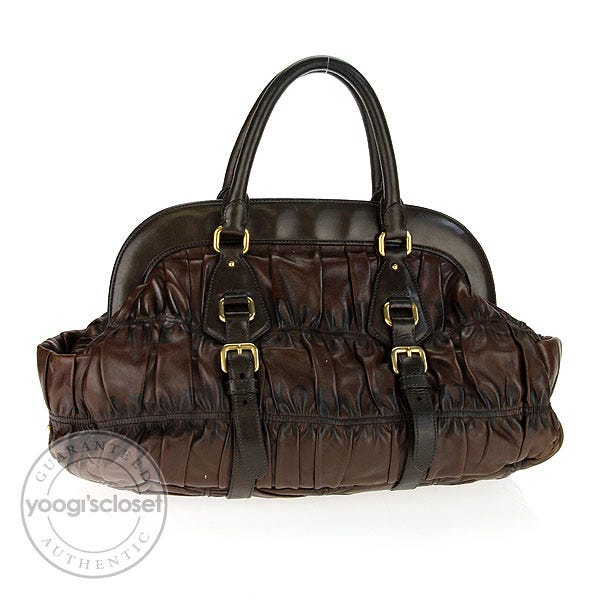 Prada Noce Gauffre Nappa Leather Large Satchel Bag BN1238