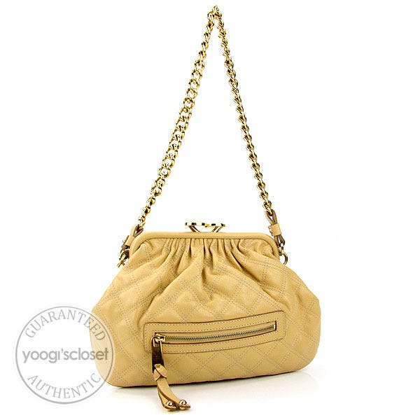 Marc Jacobs Tan Quilted Leather Little Stam Bag - Yoogi's Closet