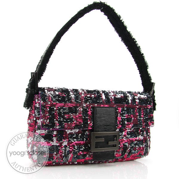 Fendi Vintage Sequin Logo Baguette