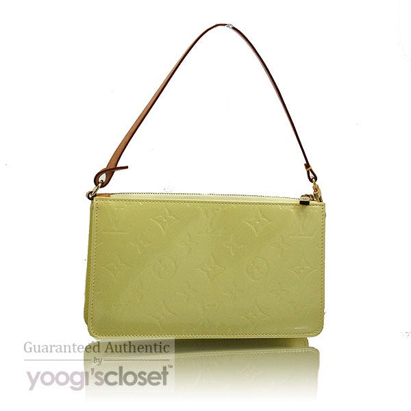 Louis Vuitton Lime Yellow Monogram Vernis Lexington Accessory Pouch
