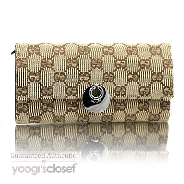 Gucci Beige/Ebony Eclipse Long Wallet