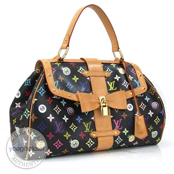 Louis Vuitton Limited Edition Black Monogram Multicolore Eye Love You Bag