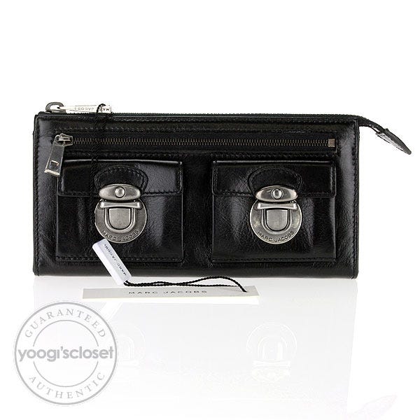 Marc Jacobs Black Leather Cammie Pouch Bag - Yoogi's Closet