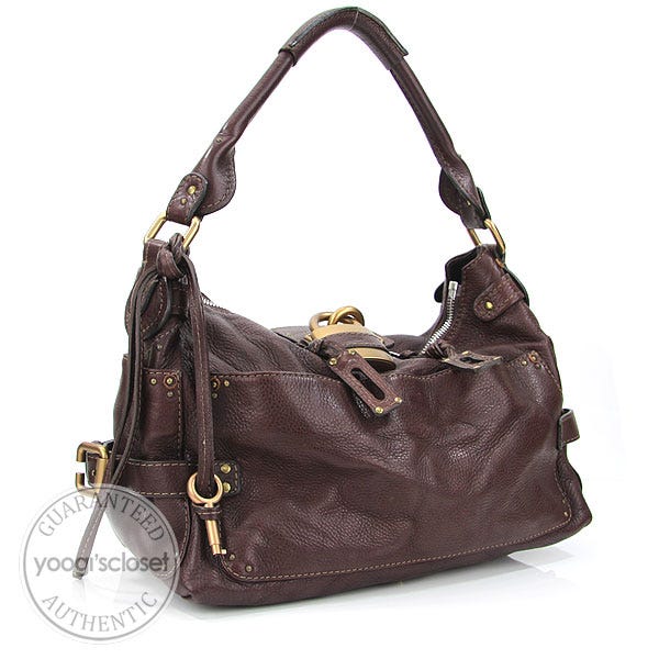 Chloe Chocolat Leather Paddington Hobo Bag