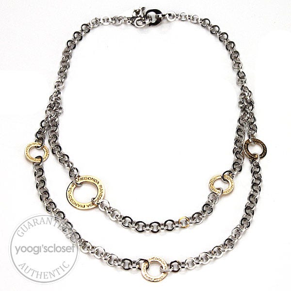 Pianegonda Silver w/18K Gold Multi-Strand Necklace
