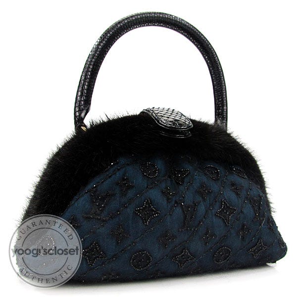 Louis Vuitton Limited Edition Quilted Monogram Mink Demi Lune Top
