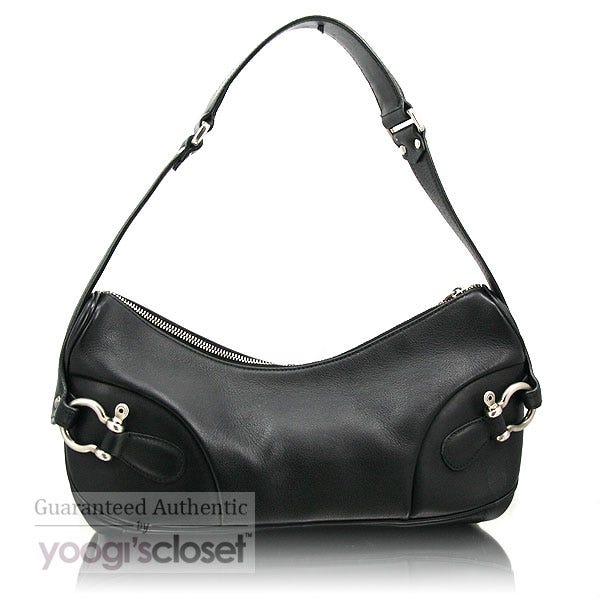 Burberry Black Leather Ginny Shoulder Bag