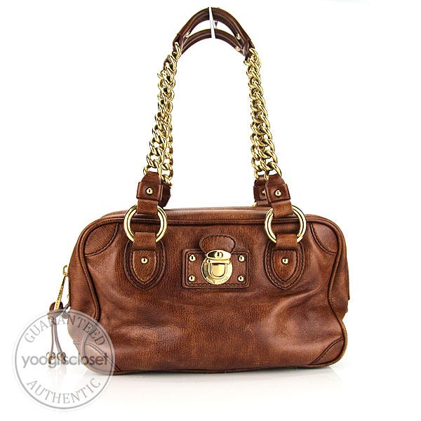 Marc Jacobs Cinnamon Leather Soft Box Bag