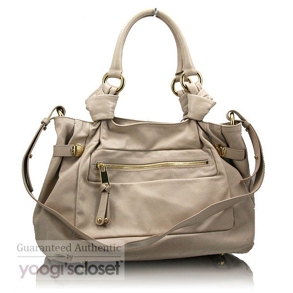 Marc Jacobs Putty Leather Mercer East/West Tote Bag