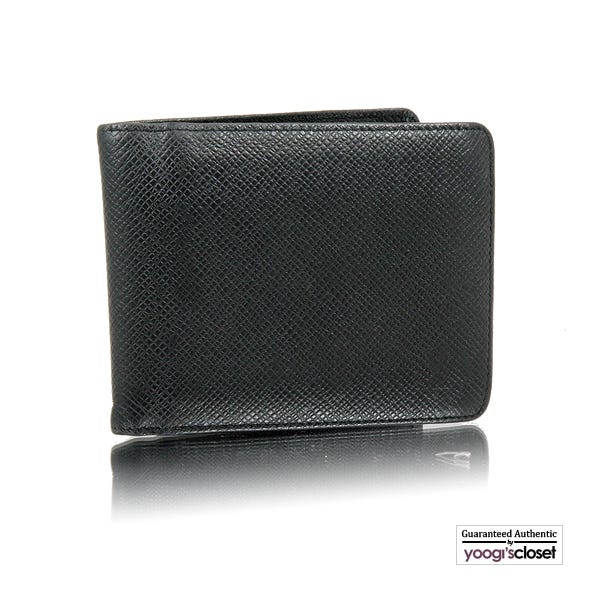 Louis Vuitton Slate Taiga Billfold Black Wallet