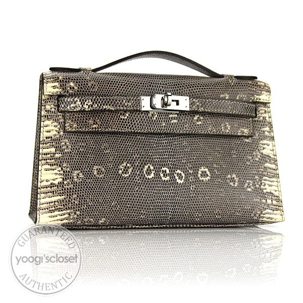 Hermes Kelly Pochette Ombre Lizard Bag