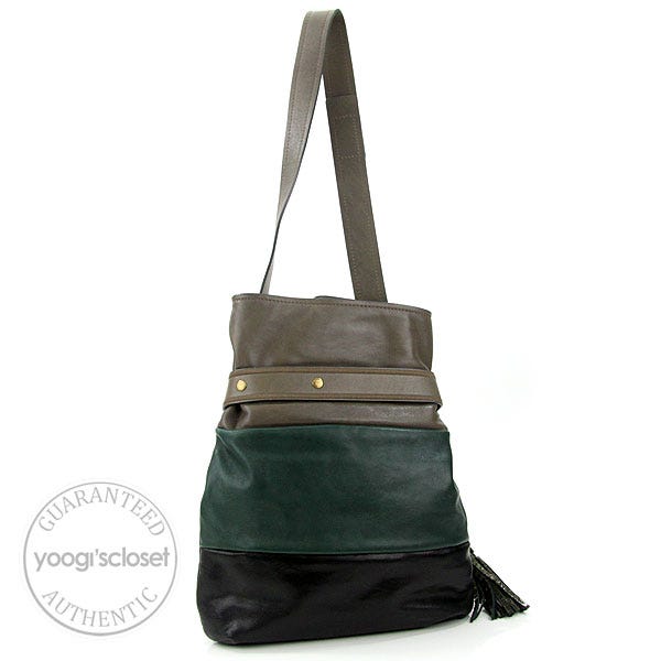 Chloe Tricolor Lambskin Large Joan Bucket Tote Bag