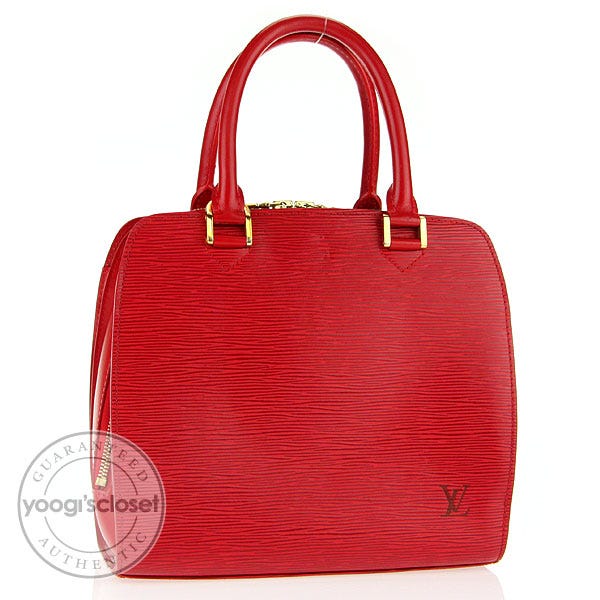 Louis Vuitton Red Epi Pont-Neuf PM Bag