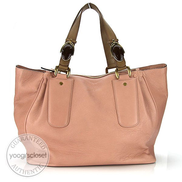 Chloe Pink Leather Astoria Shopper Tote Bag