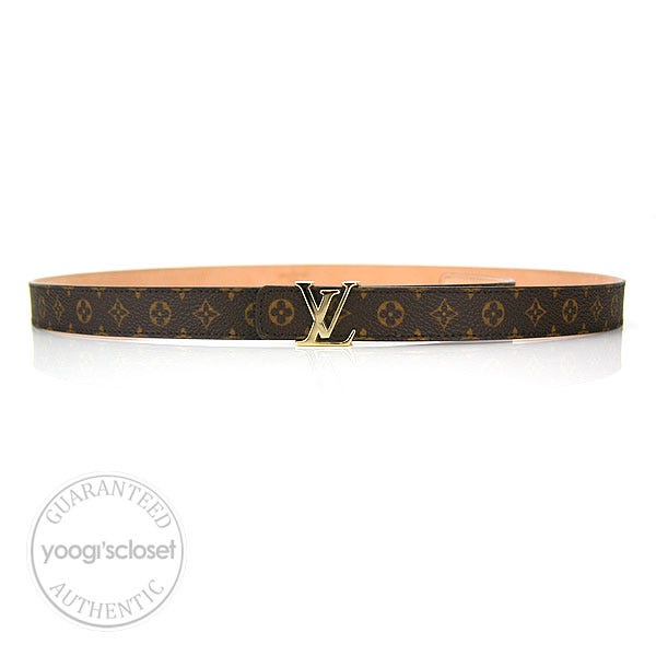 Classic LOUIS VUITTON LV INITIALES Buckle Genuine Leather Belt 20