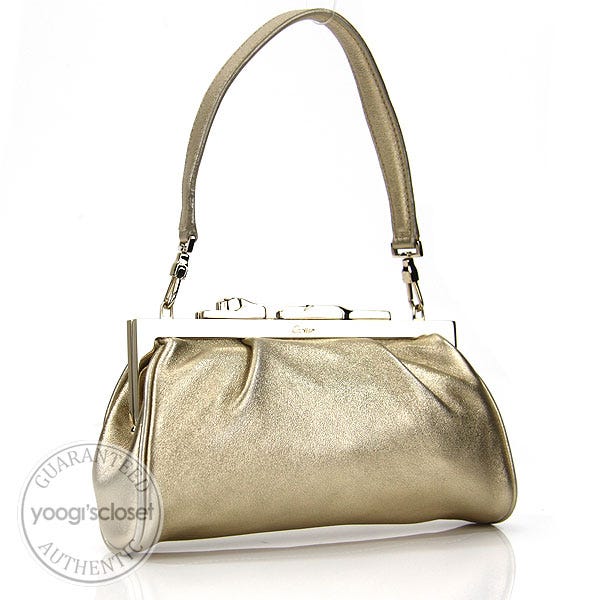 Cartier Gold Panthere Art Deco Evening Mini Pouch Bag