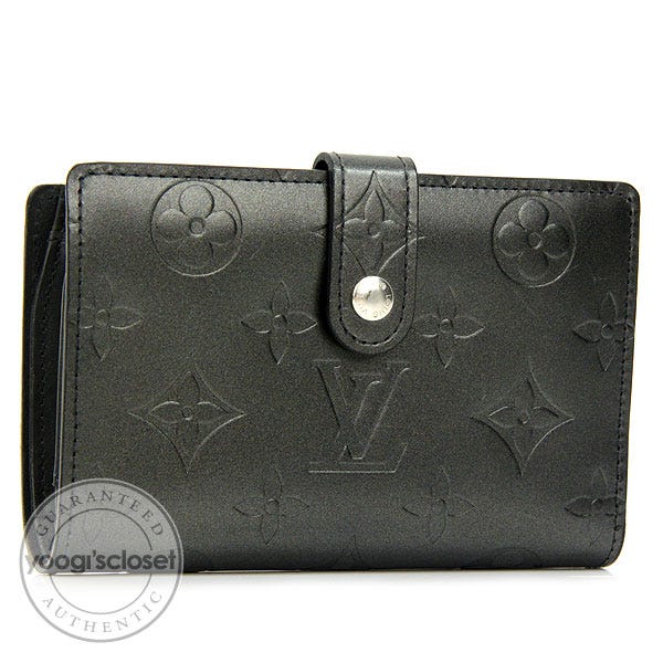 Louis Vuitton Gris Cuir Monogram Mat French Purse