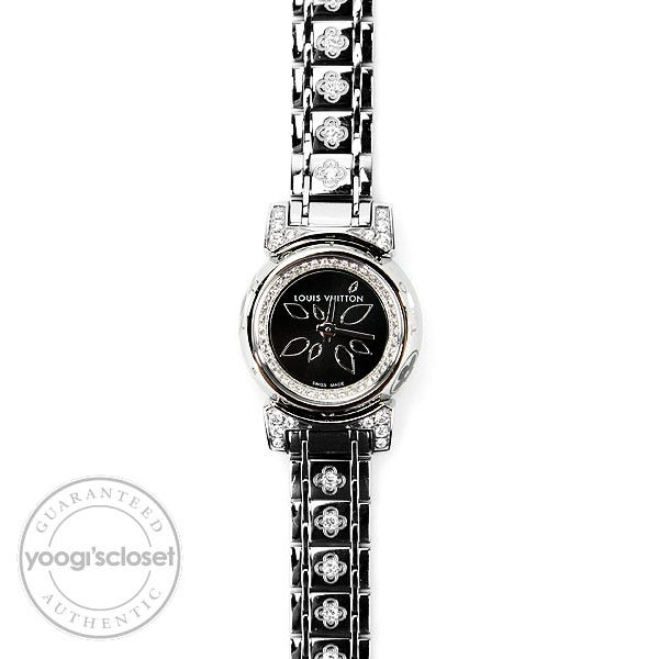 Louis Vuitton - Authenticated Tambour Watch - Steel Black for Women, Very Good Condition