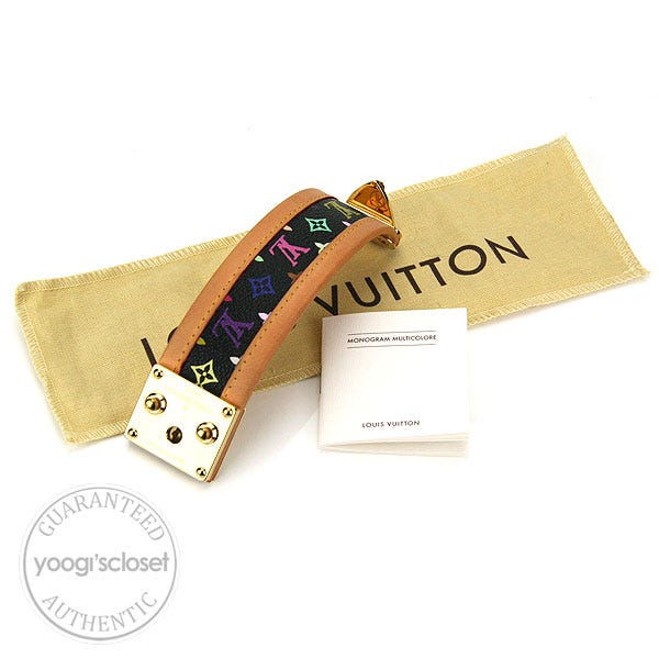 Louis Vuitton Black Multicolore Murakami S-Lock Bracelet - Yoogi's Closet