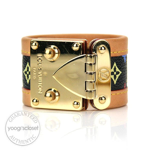 Louis Vuitton Black Multicolore Murakami S-Lock Bracelet