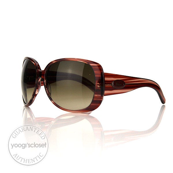 Gucci Red-Brown Oversized Sunglasses 2932/S