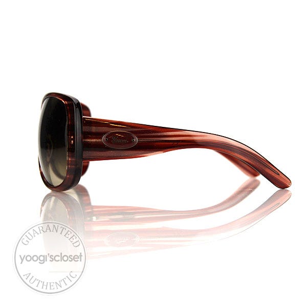 Gucci Red-Brown Oversized Sunglasses 2932/S | Yoogi display picture 1