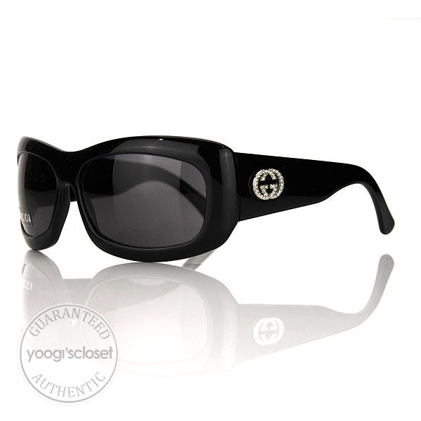 Gucci Black GG Logo with Crystals Sunglasses 2971/S