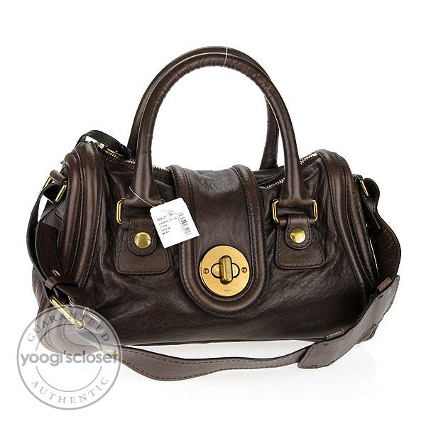 Chloe Moka Brown Leather Ava East-West Tote Bag