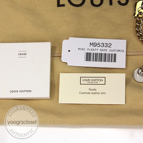 Louis Vuitton Limited Edition Denim Mini Pleaty Raye Customise Bag -  Yoogi's Closet