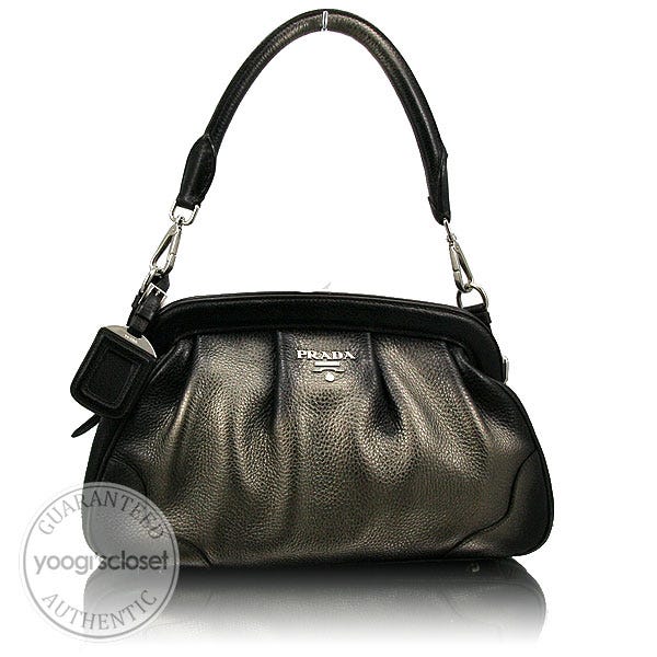 Prada Bronze Metallic Gradient Leather Antik Frame Bag