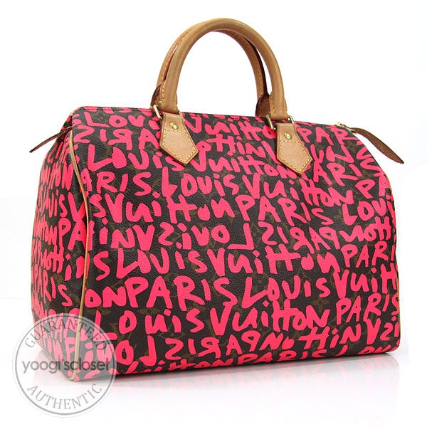 Louis Vuitton Fuchsia Graffiti Stephen Sprouse Speedy 30 Bag - Yoogi's  Closet