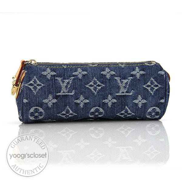 Louis Vuitton Blue Monogram Denim Speedy Pochette GM Yoogi s Closet