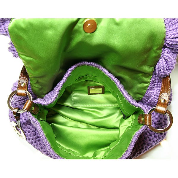 Fendi Lavender Knit Chef Bag | Yoogi's Closet