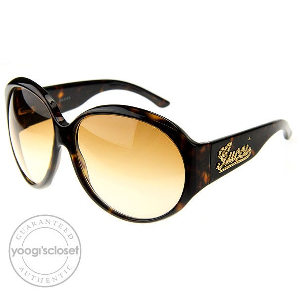 Gucci Tortoise Shell Brown Gradient Lenses Logo Sunglasses 2927
