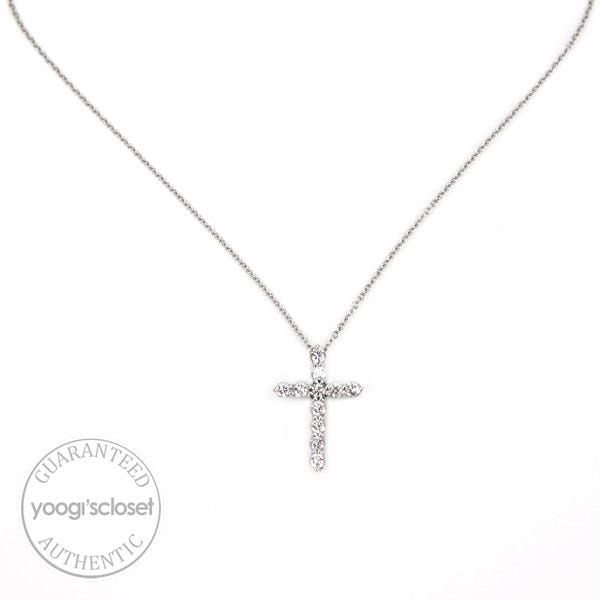 Tiffany & Co. Platinum Cross Pendant With Diamonds