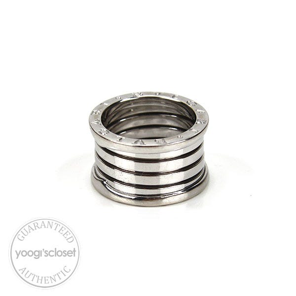 Bulgari B.Zero 18K White Gold Ring Size 7