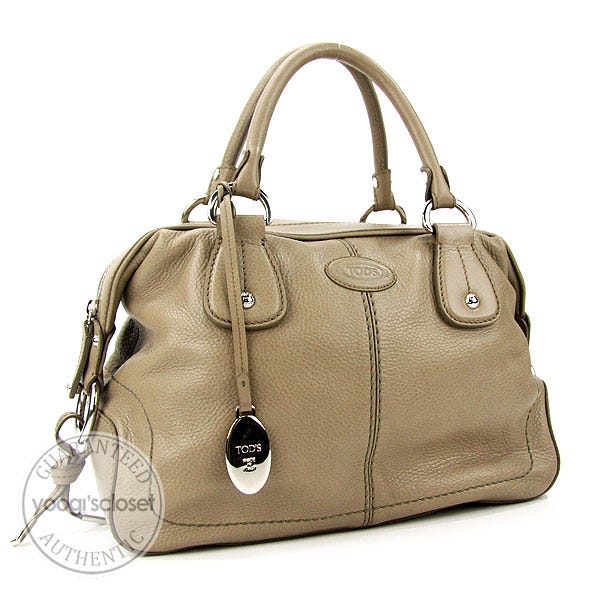 Tod's Camel Leather Satchel Bag