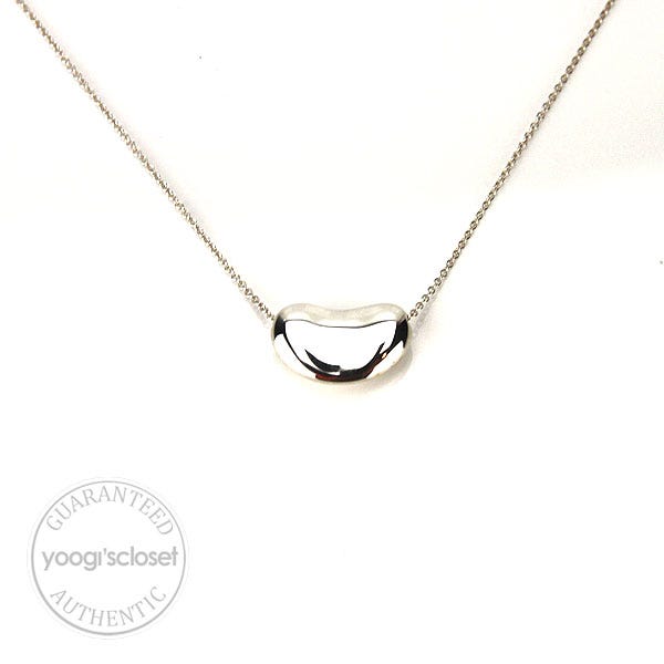 Tiffany & Co. Silver Elsa Peretti Large Bean Necklace